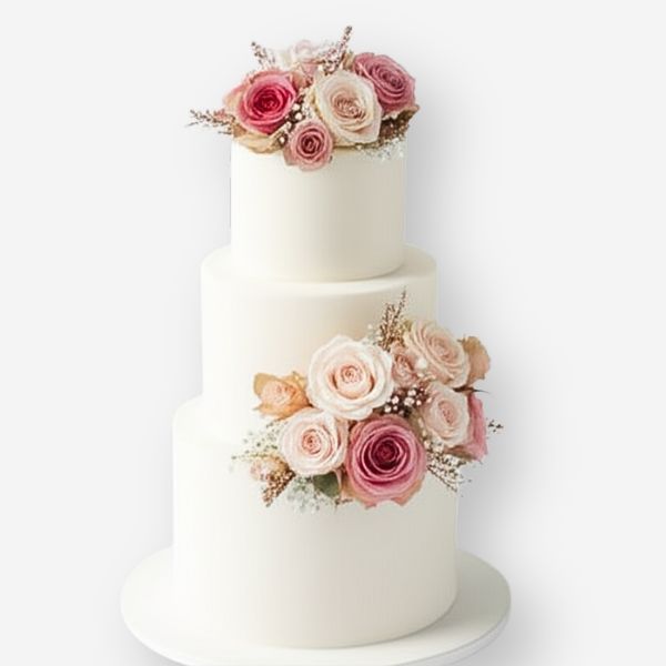 Torta decorada con pasta carmela